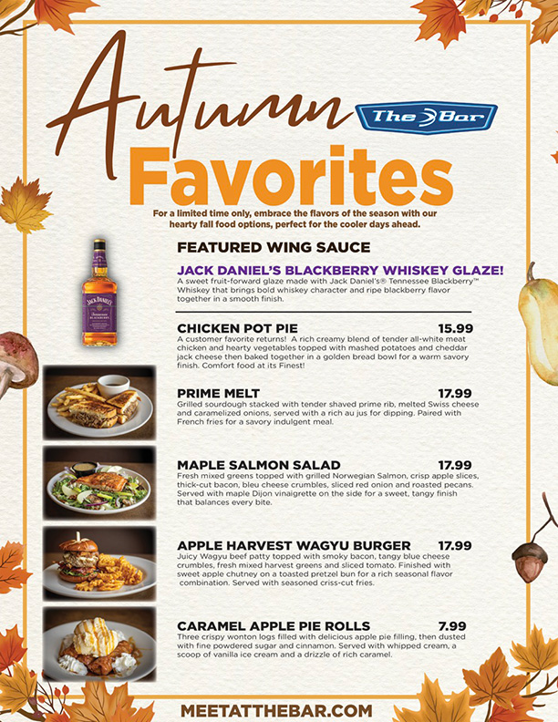The Bar - Fall Menu