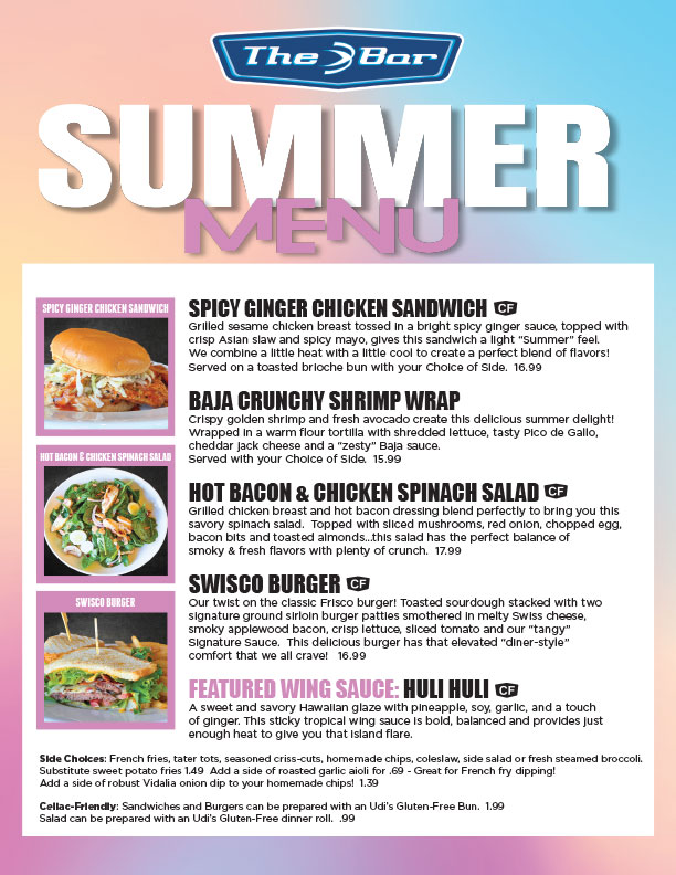 The Bar - Summer Menu